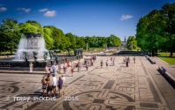 Looking to the the Main Gate from the Plateau at Frogner Park