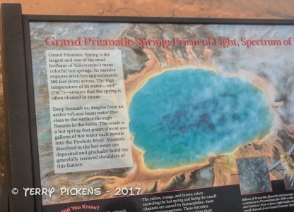 Grand Prismatic Spring Sign